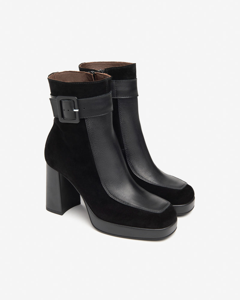 NeroGiardini Black Heeled Duo Boot I10912D