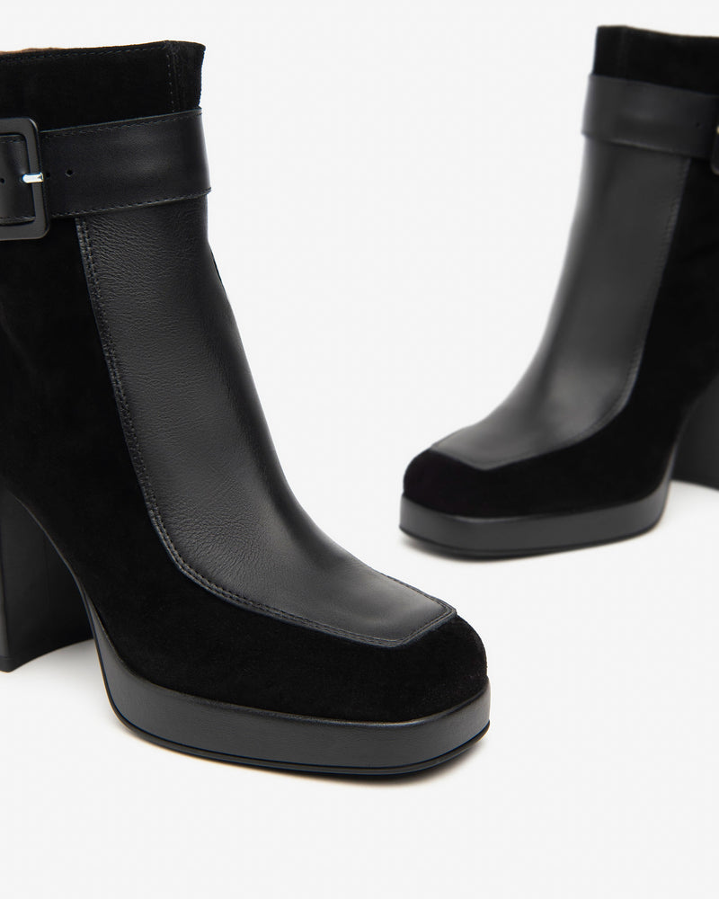 NeroGiardini Black Heeled Duo Boot I10912D