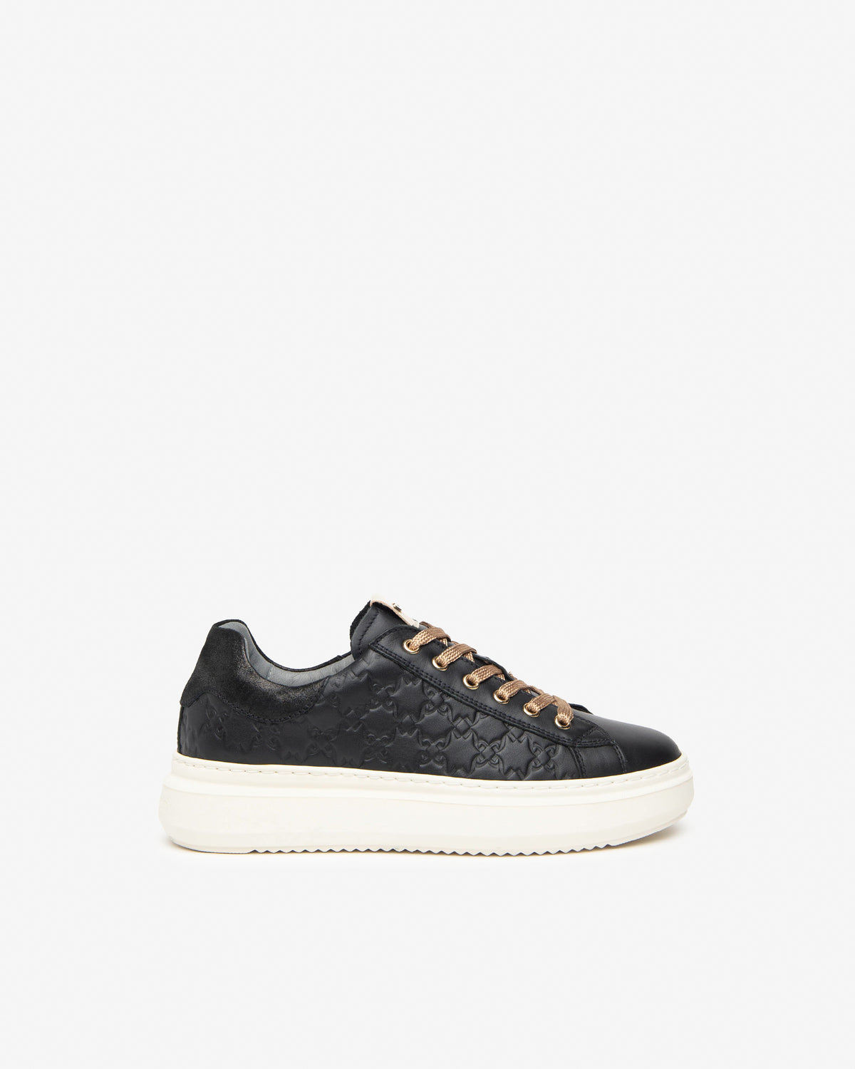 NeroGiardini Black Embossed Trainers I11590D