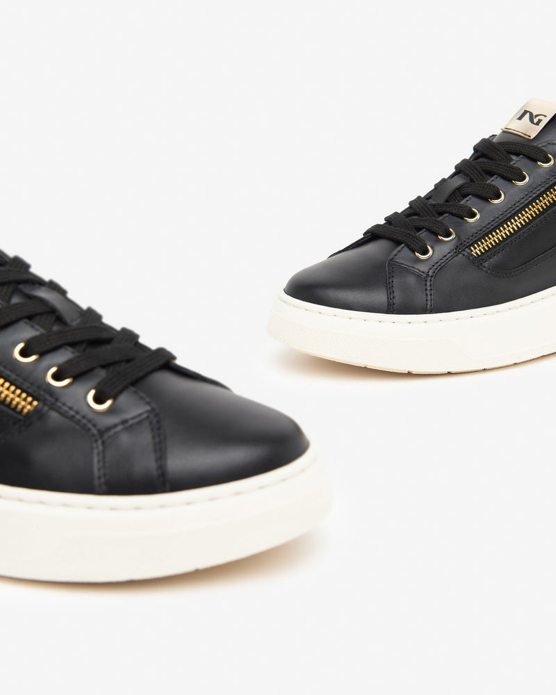 NeroGiardini Black Side Zip Trainers I11600D