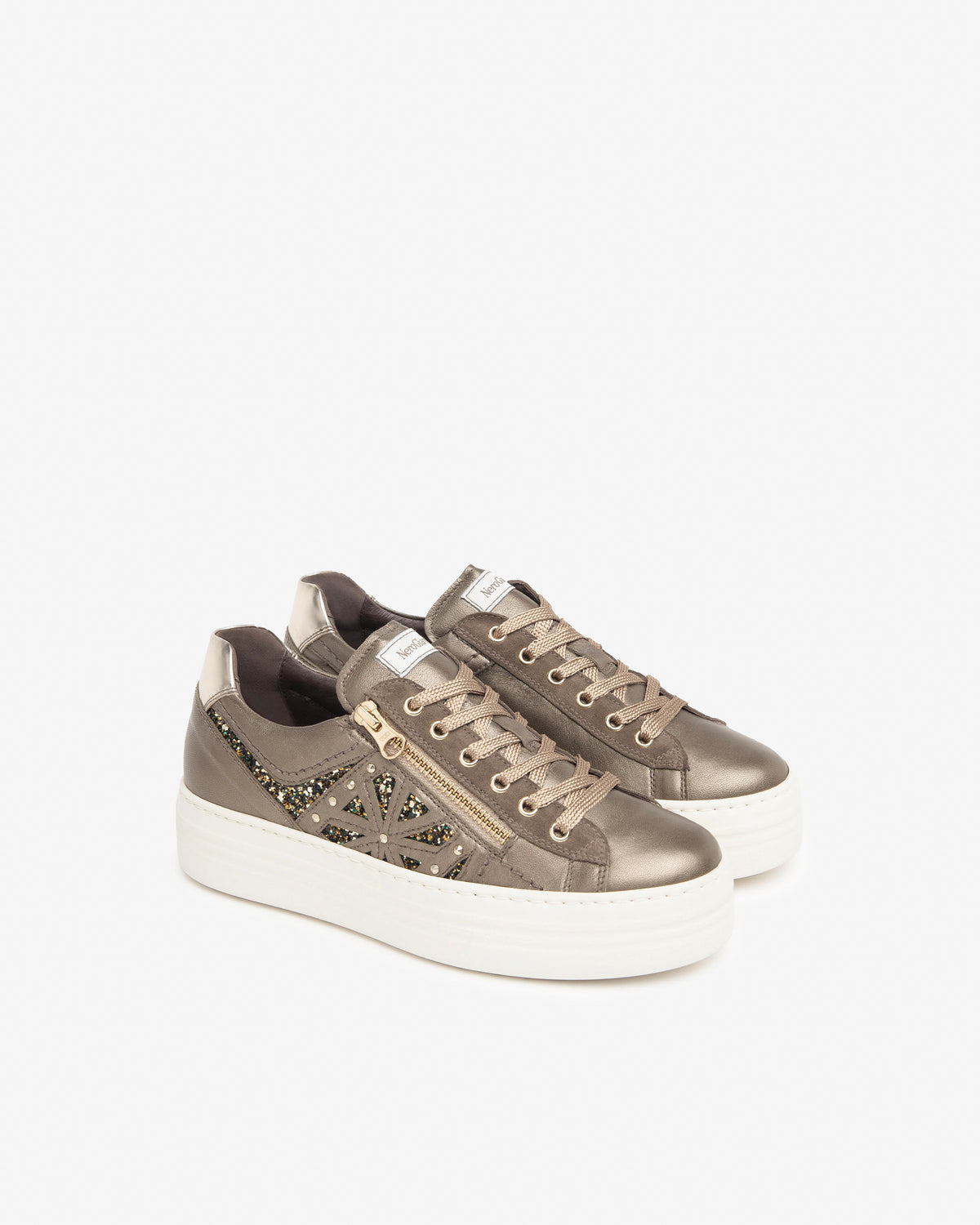 NeroGiardini Brown Embellished Trainers I11611D