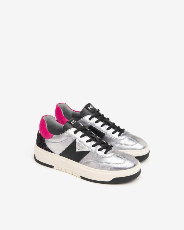 I11646D Black & Silver Trainer NeroGiardini