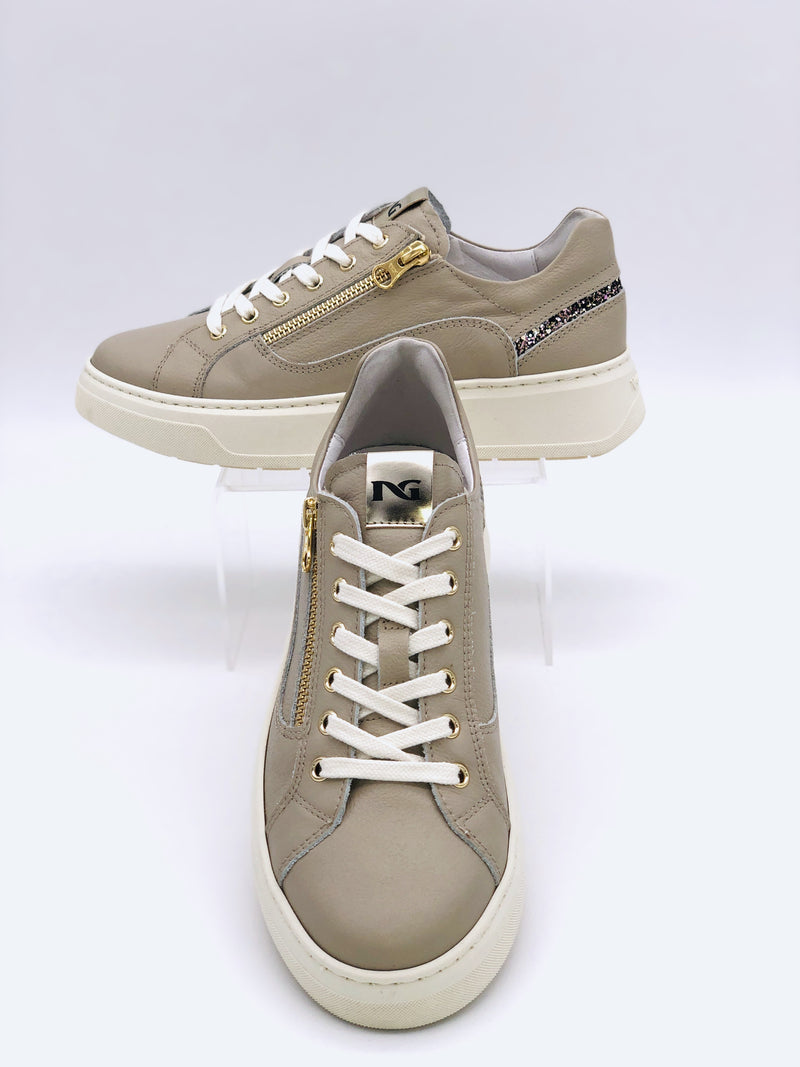 NeroGiardini Beige Side Zip Trainers I11600D