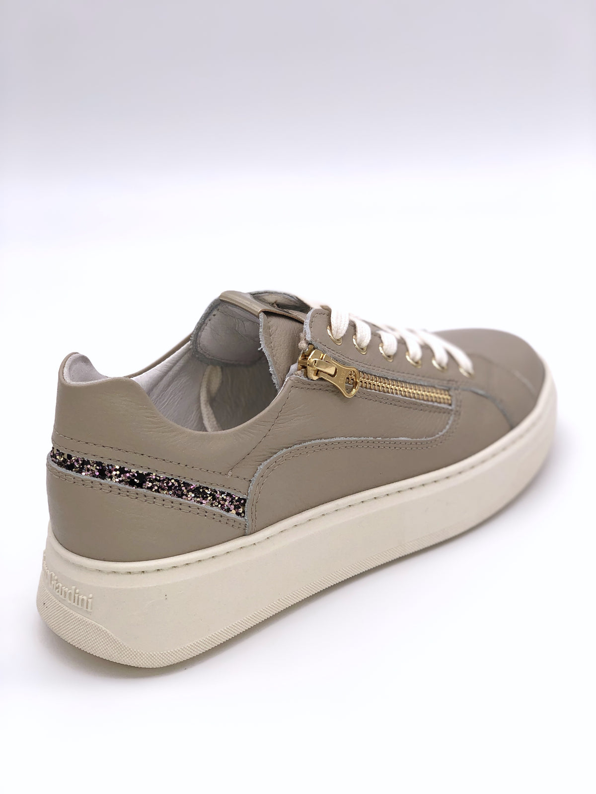 NeroGiardini Beige Side Zip Trainers I11600D