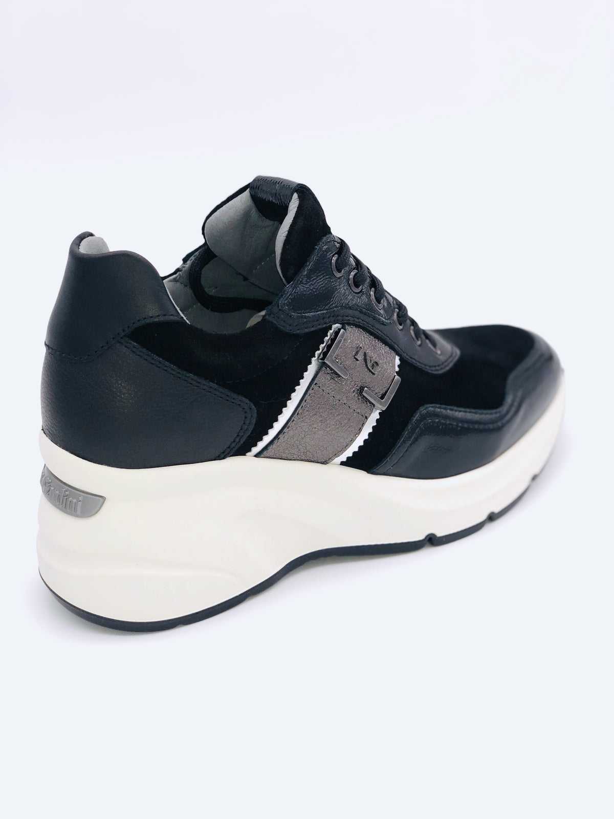 NeroGiardini Black Wedge Trainer I11493D