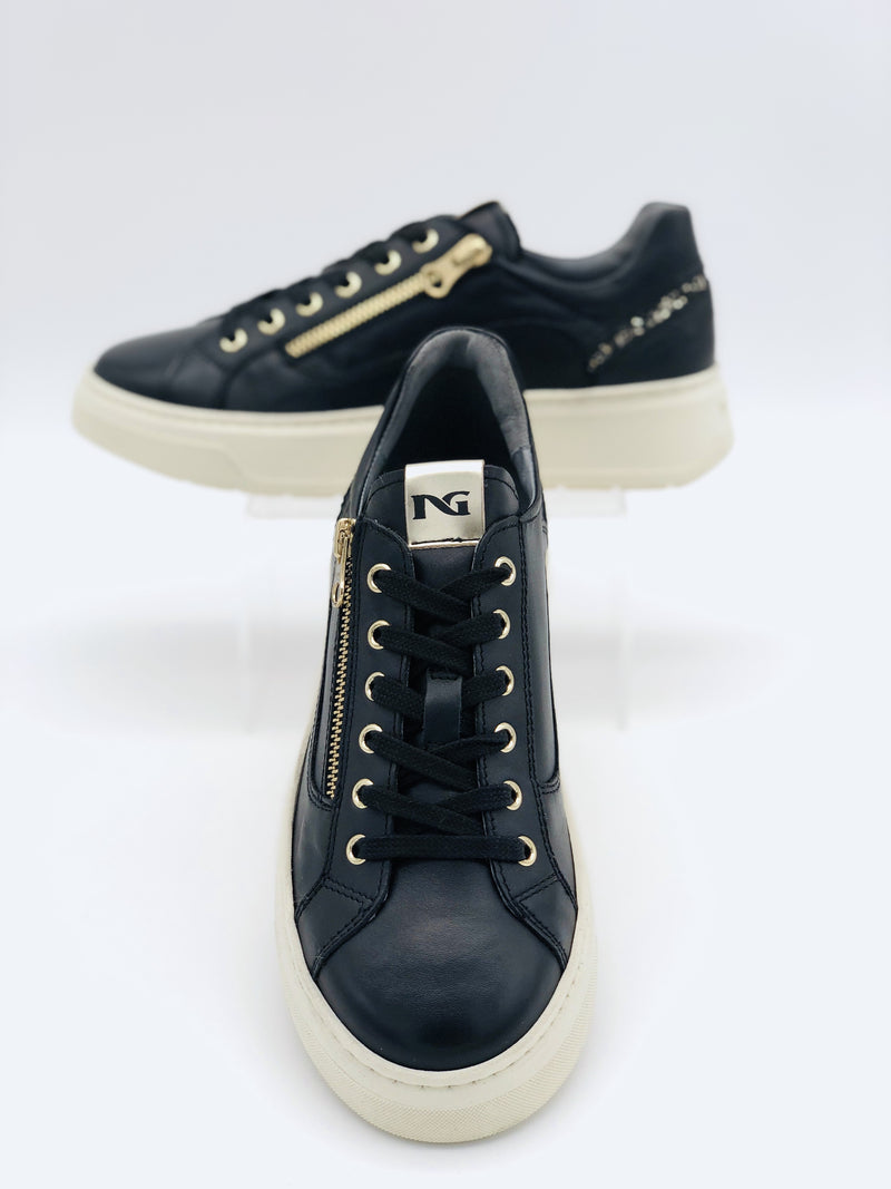 NeroGiardini Black Side Zip Trainers I11600D