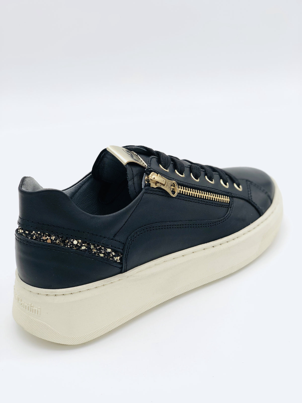 NeroGiardini Black Side Zip Trainers I11600D