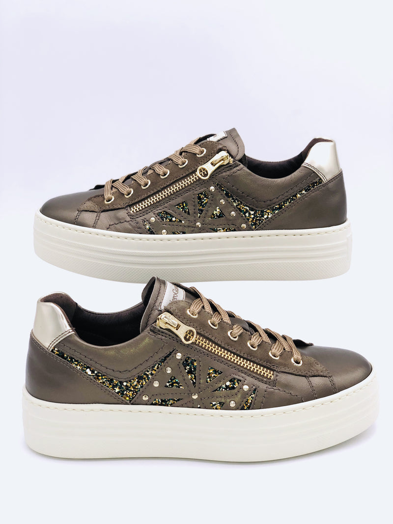 NeroGiardini Brown Embellished Trainers I11611D