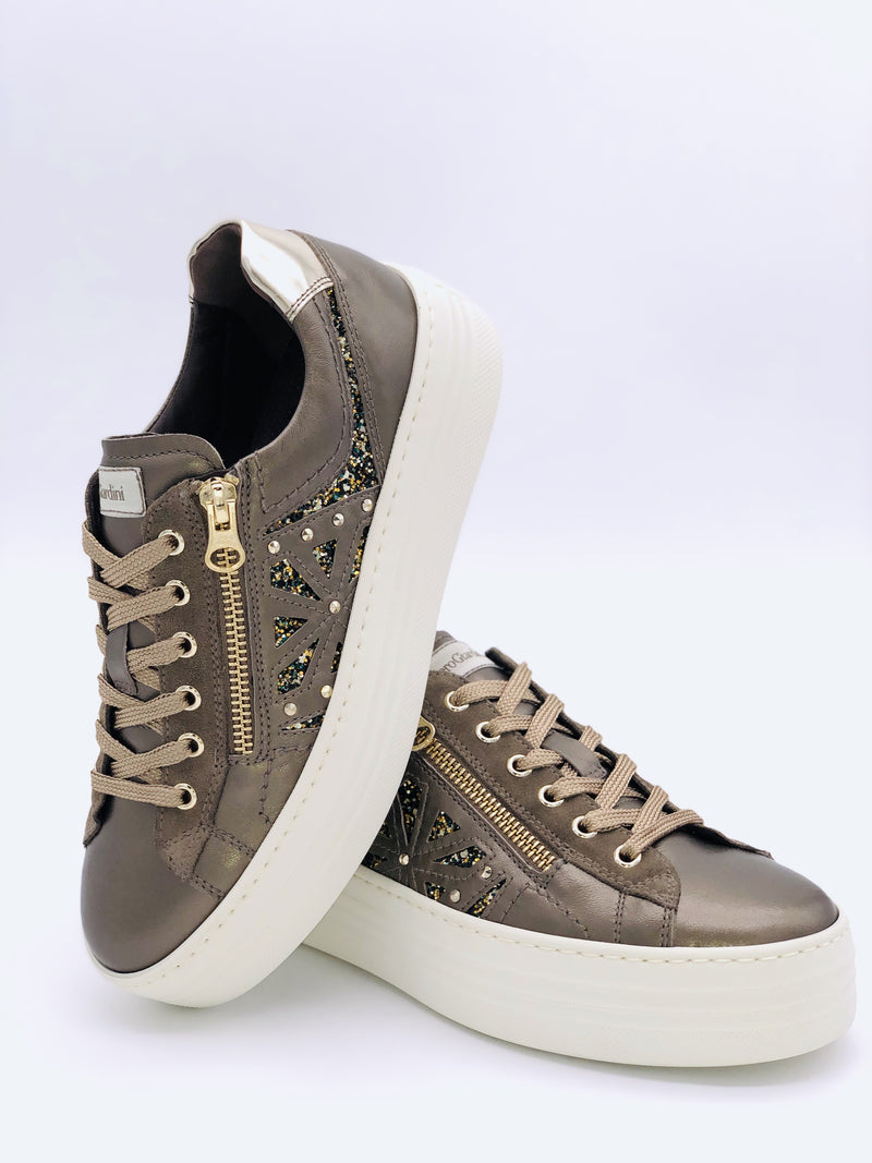 NeroGiardini Brown Embellished Trainers I11611D