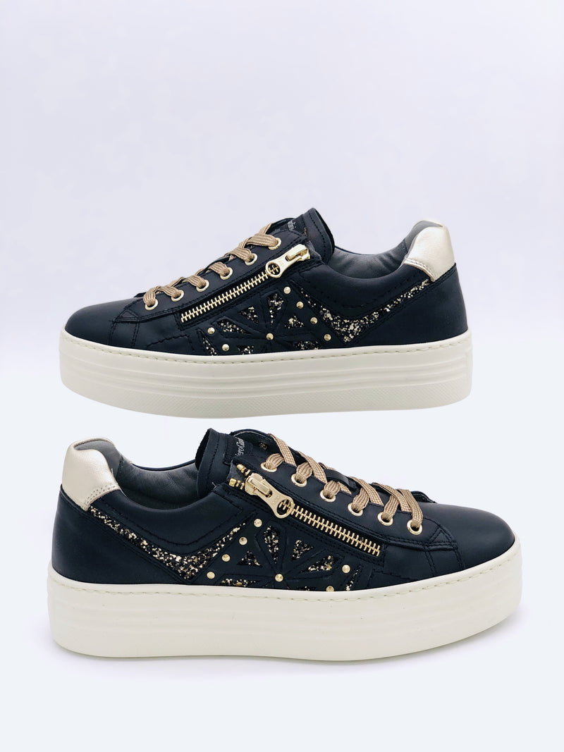 NeroGiardini Black Embellished Trainers I11610D