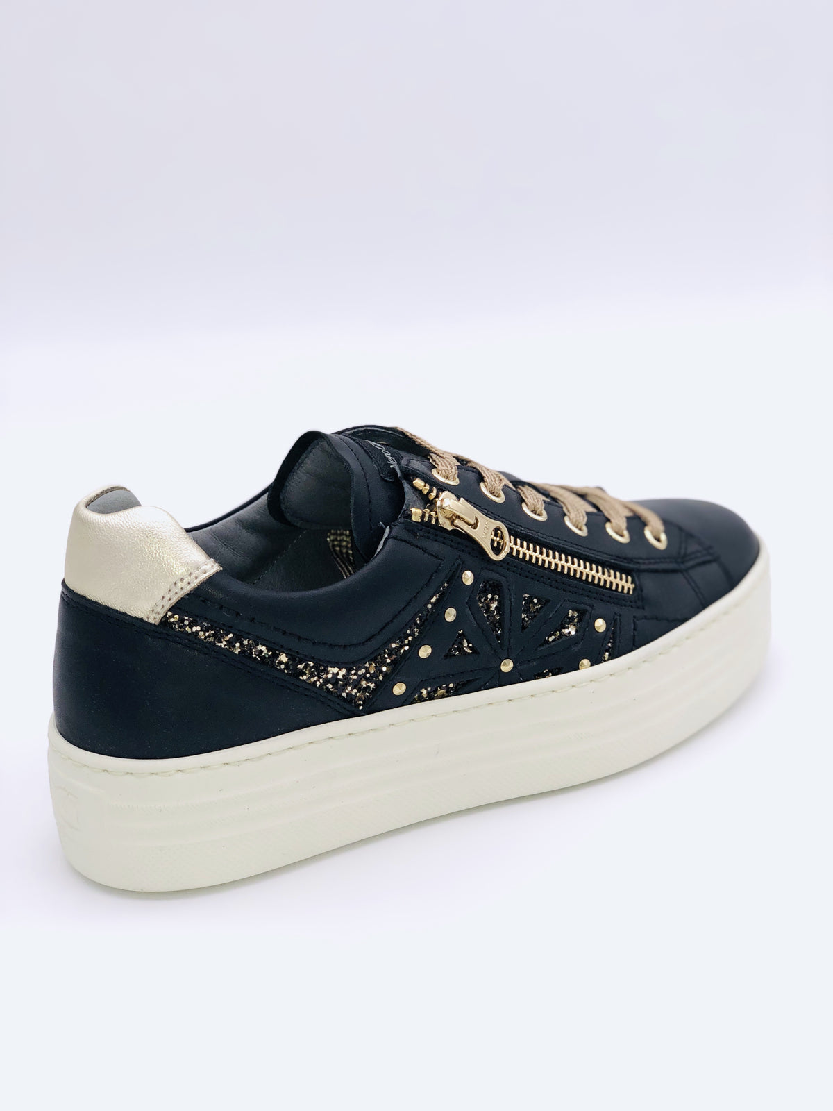 NeroGiardini Black Embellished Trainers I11610D