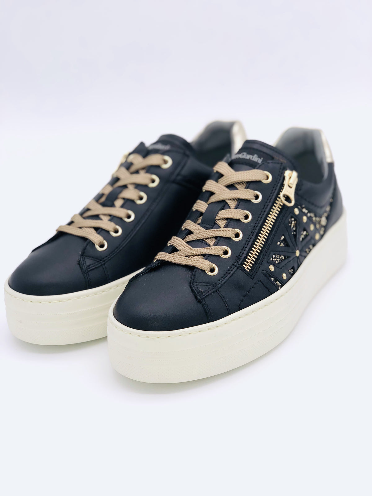 NeroGiardini Black Embellished Trainers I11610D