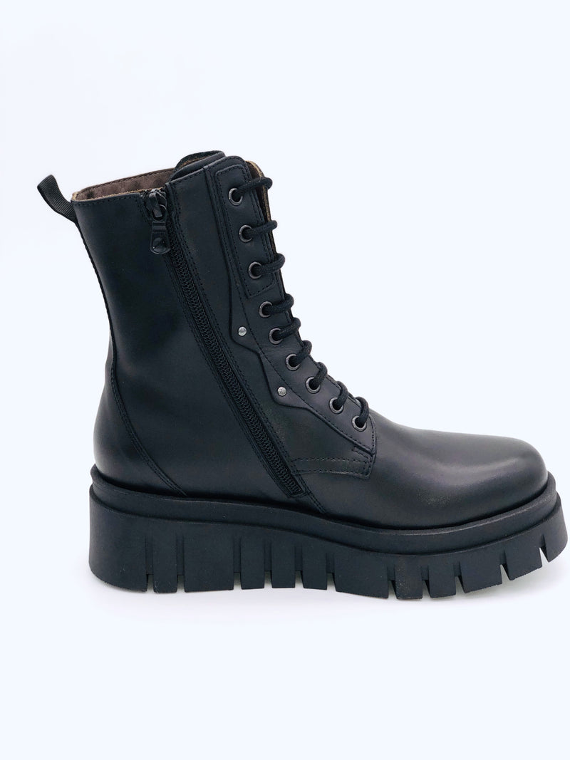 NeroGiardini Black Biker Platform Boot I11920D