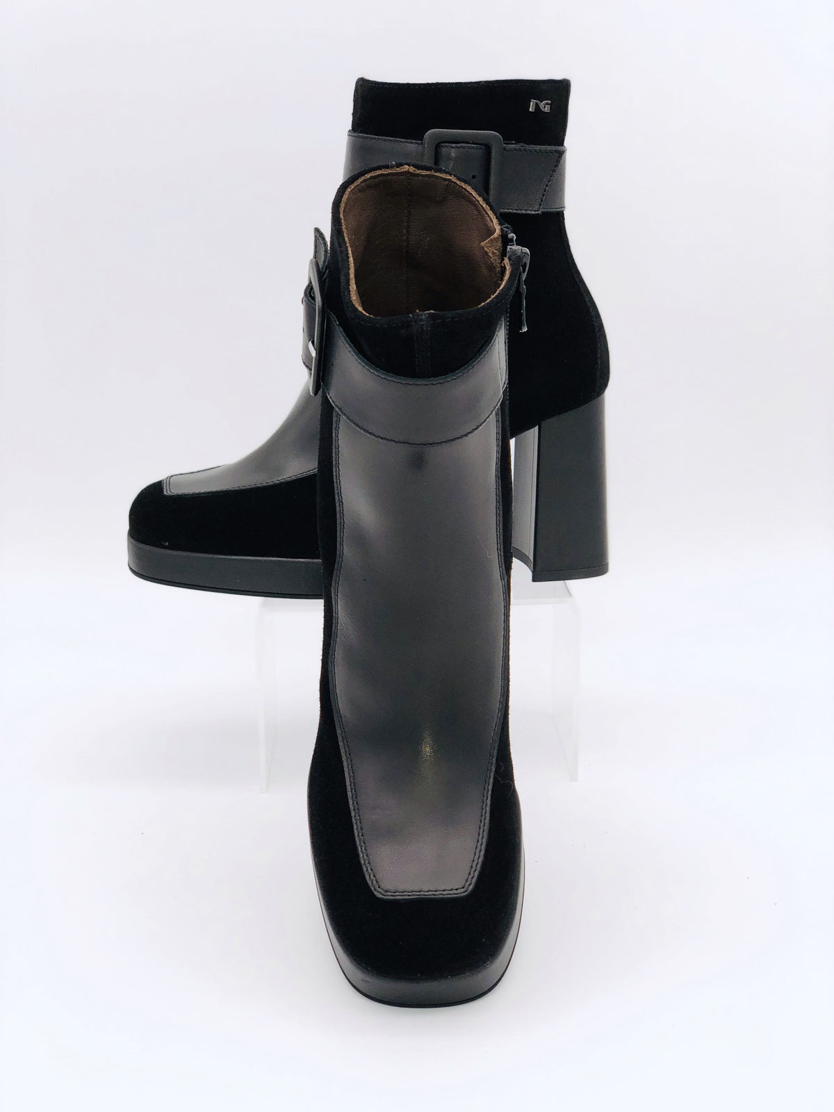 NeroGiardini Black Heeled Duo Boot I10912D