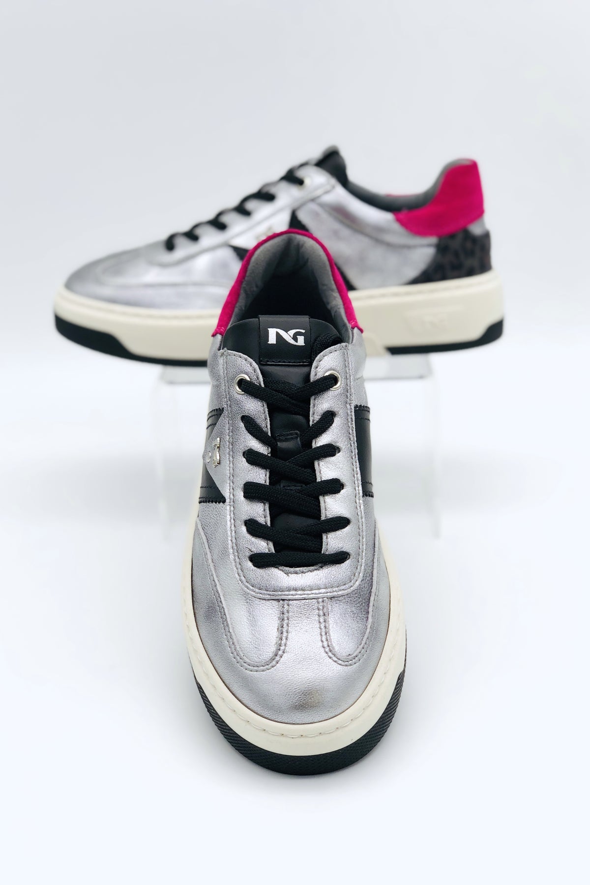 I11646D Black & Silver Trainer NeroGiardini