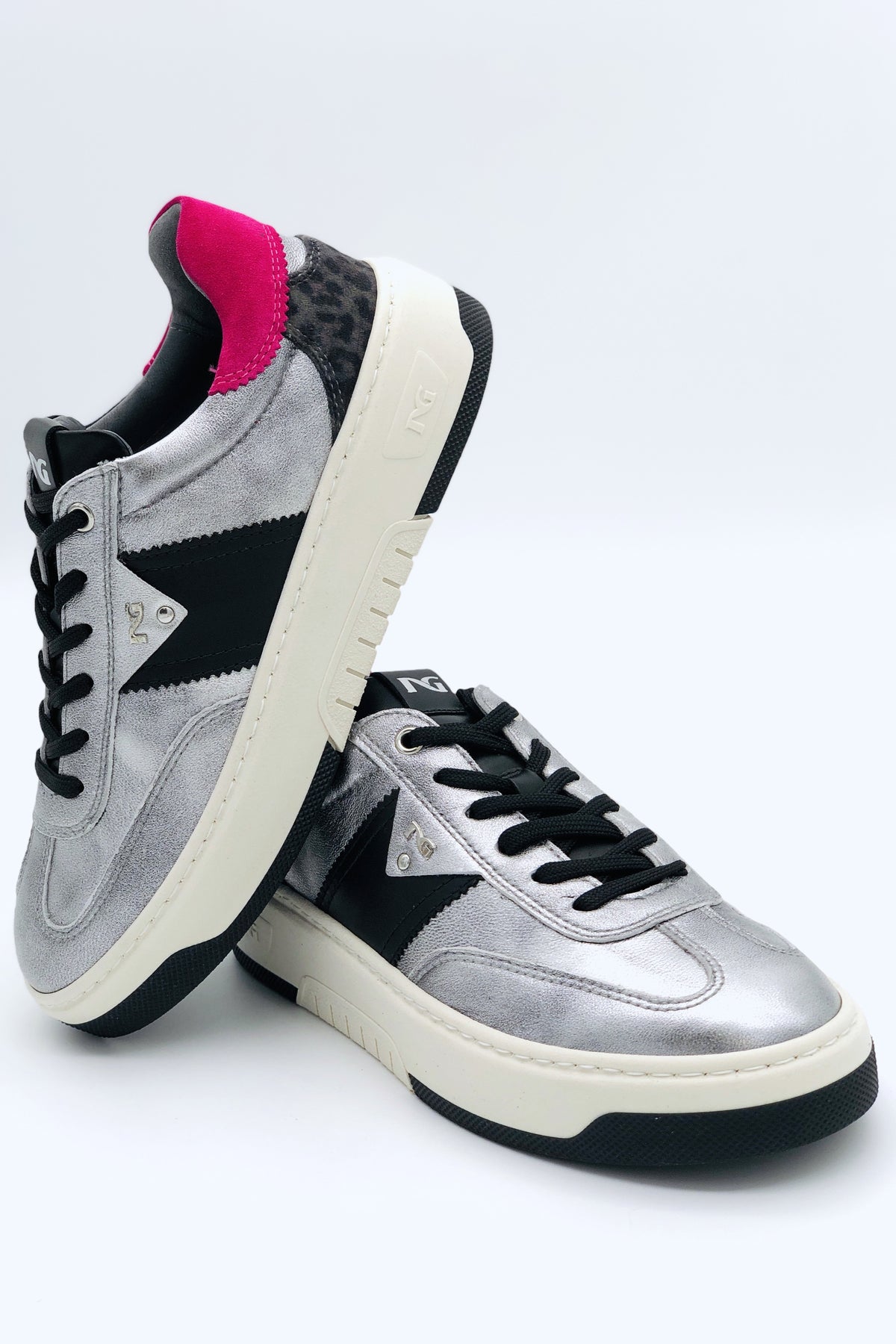 I11646D Black & Silver Trainer NeroGiardini