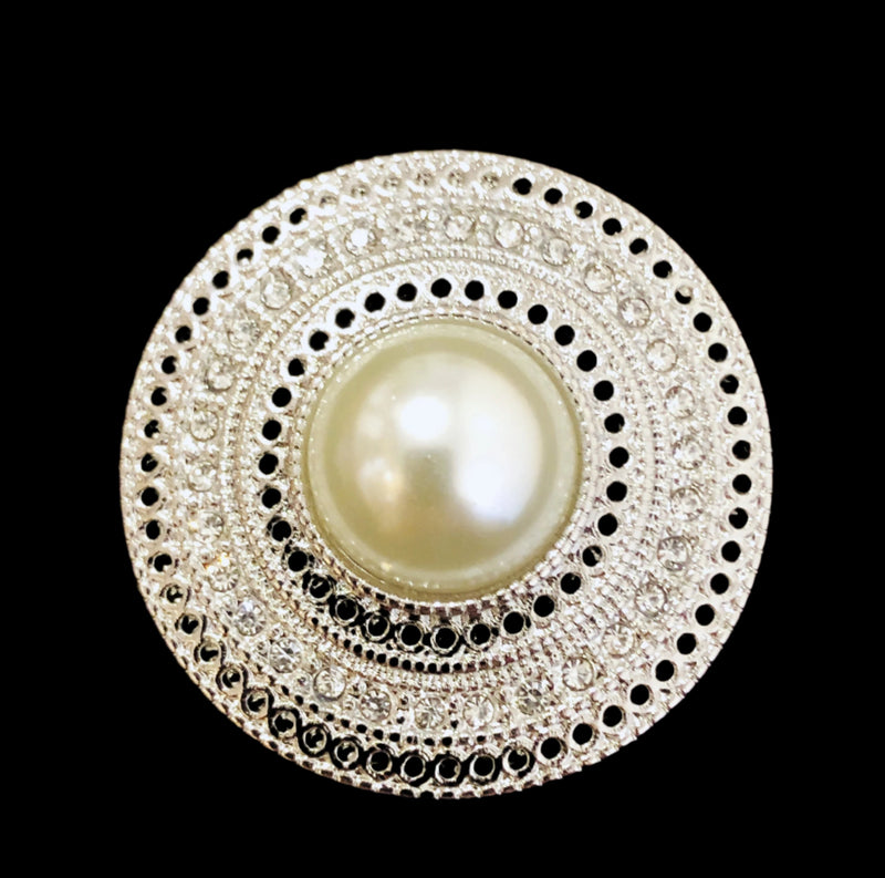 RBB-1 Pearl Round Magnetic-Brooch Best of Irish