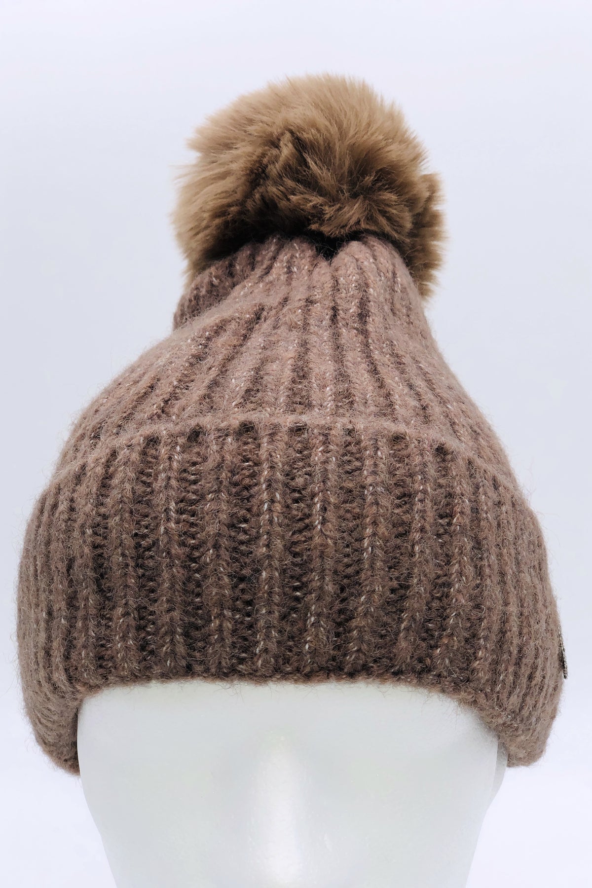 GS24-110 Taupe Pom Pom Hat & Rasta Scarf gift Set BEST OF IRISH