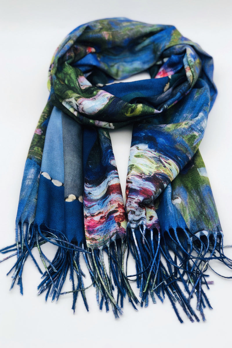 NB-SCARF ROYAL Waterlilies Scarf Best of Irish