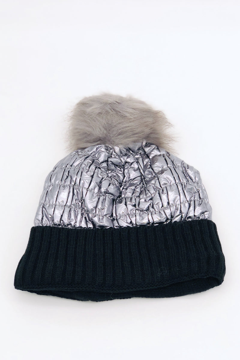 GS24-118 SILVER Pom Pom Hat & Scarf Gift Set BEST OF IRISH