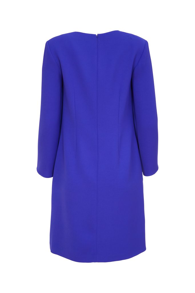 KATE COOPER Purple Shift Dress With Clasp Neckline KCW24114