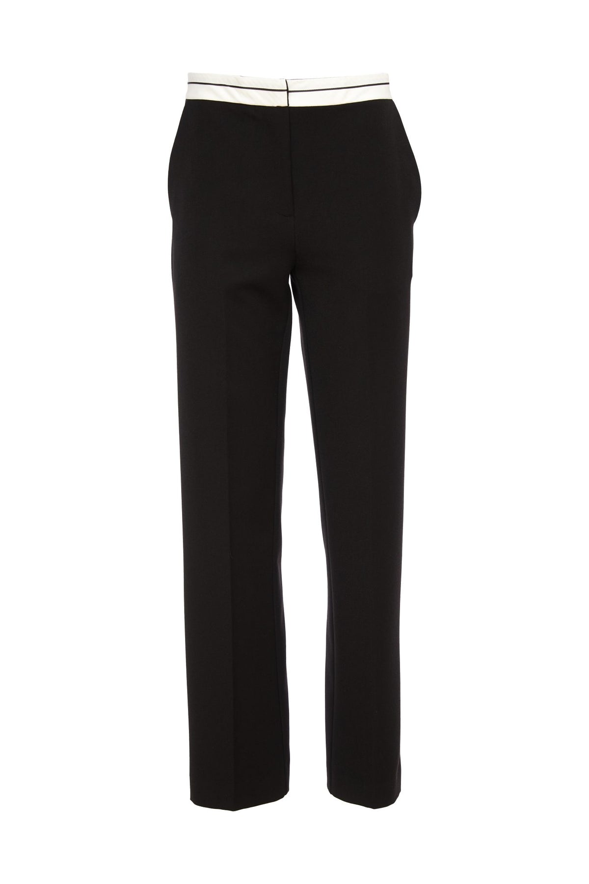 KATE COOPER Black Trouser With Contrast Trim Waist KCW24148