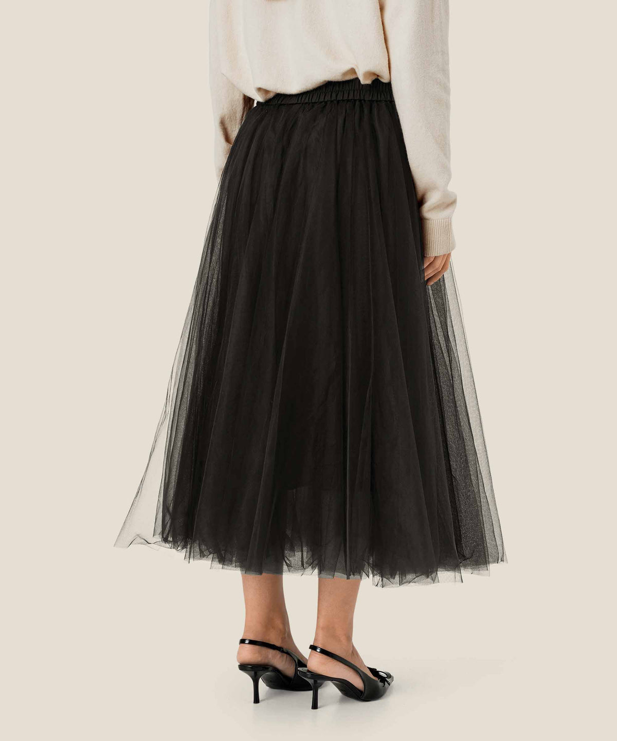 1009981 Black Scarlet Mesh Solid Skirt MASAI