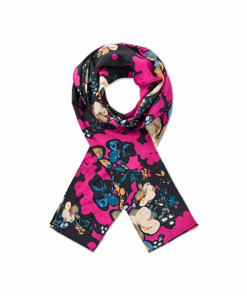 1010171 Fuchsia Red Along Print Scarf MASAI