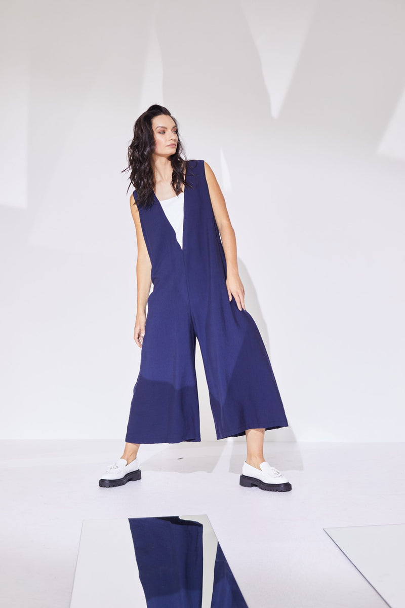 NAS24183 Jumpsuit With Contrast Inset NAYA