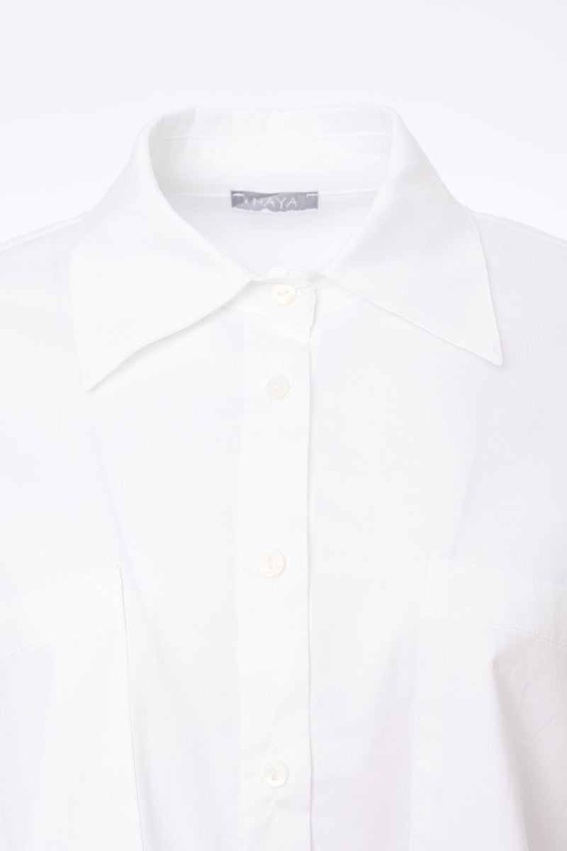 NAS24298 Cotton Shirt With Uneven Hem NAYA