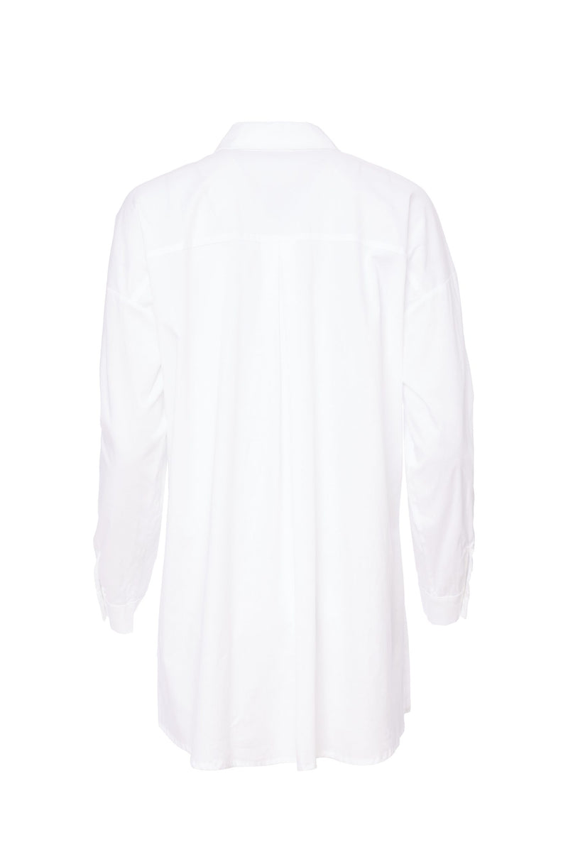 NAS24298 Cotton Shirt With Uneven Hem NAYA