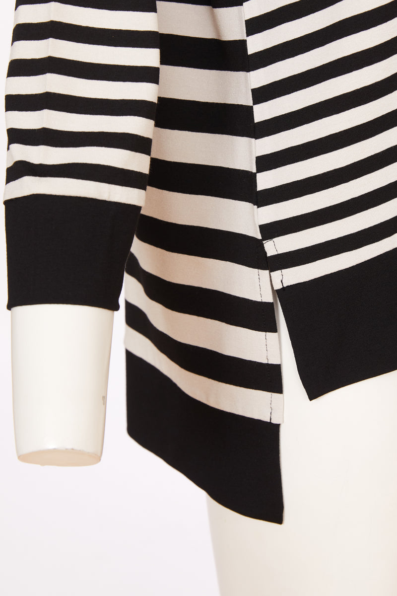 NAYA Stripe Top With Contrasting Top Panel & Constrasr Hemband NAW24134