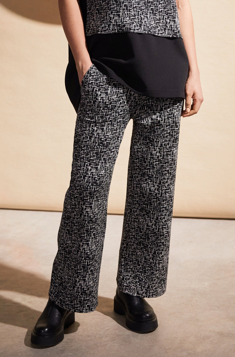 NAW24188 Pantalon imprimé en laine mélangée NAYA