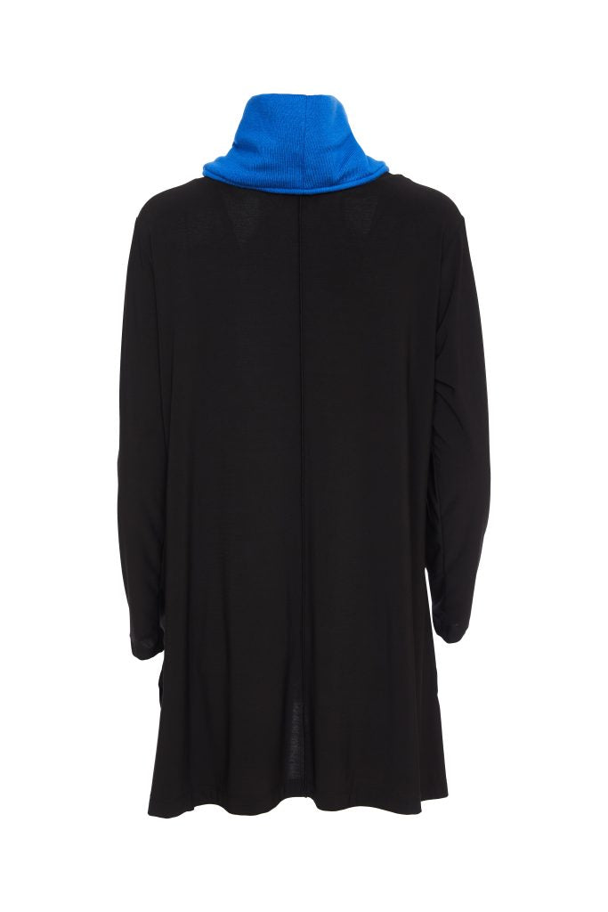 ORA Black Imperial Tunic With Contrast Retail & Neckpiece ORW24116