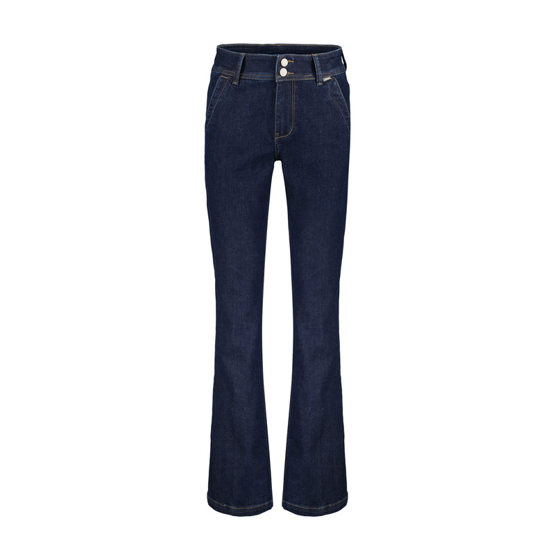 SRB4281 DARK BLUE Bibette Jeans Red Button