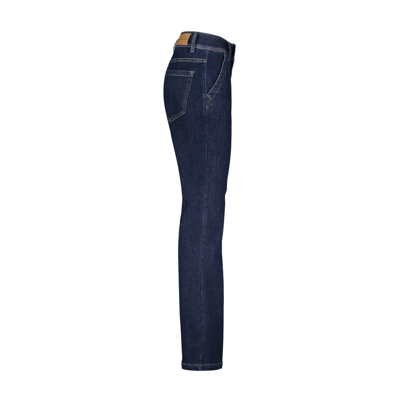 SRB4281 DARK BLUE Bibette Jeans Red Button