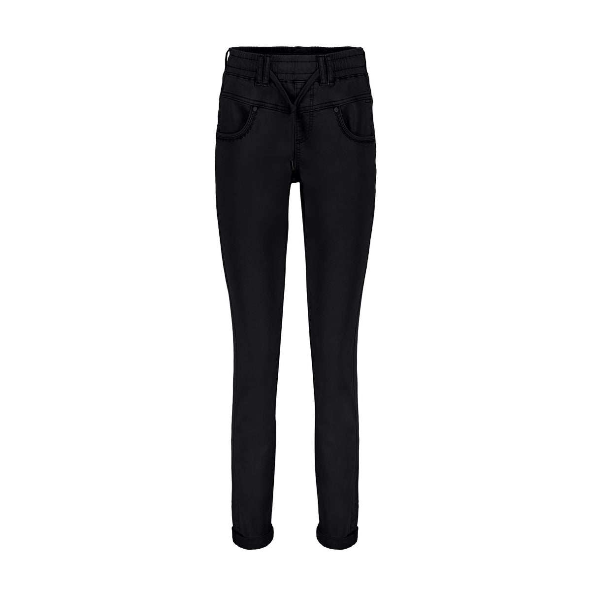 SRB4287 Black Tessy Jogger Red Button