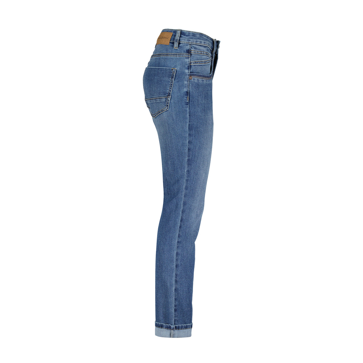 SRB4304 STONE USED Sissy Jeans avec perles métalliques bouton rouge