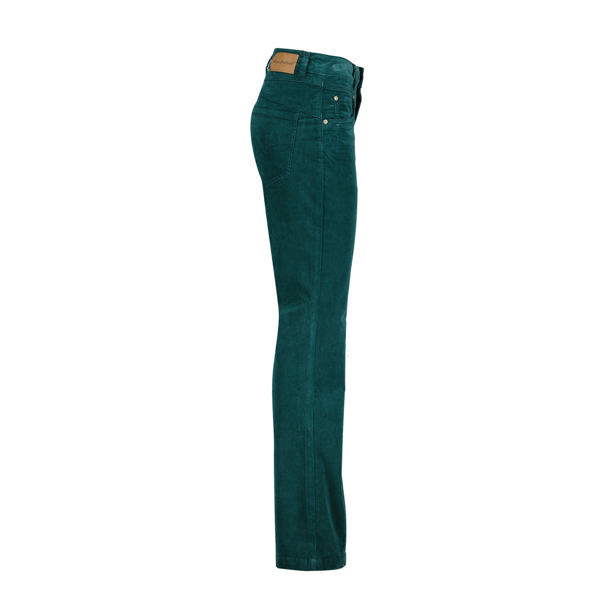 SRB4319 TEAL Bibette Velvet Trouser Red Button