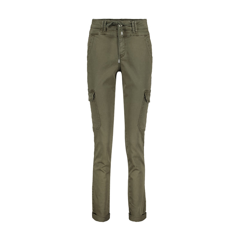 SRB4325 Dark Khaki Cargo Jogger Red Button