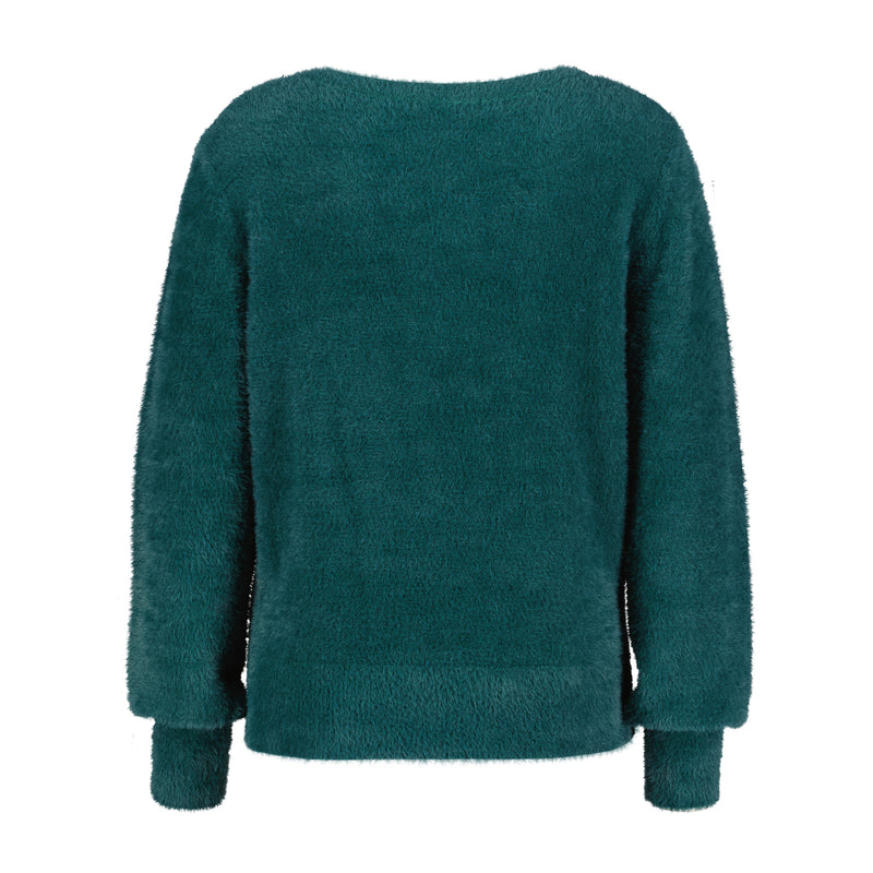 SRB4342 TEAL Bodi Fluffy Pull Bouton Rouge