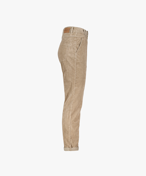 SRB4372 Light Taupe Giselle Cord Trouser Red Button