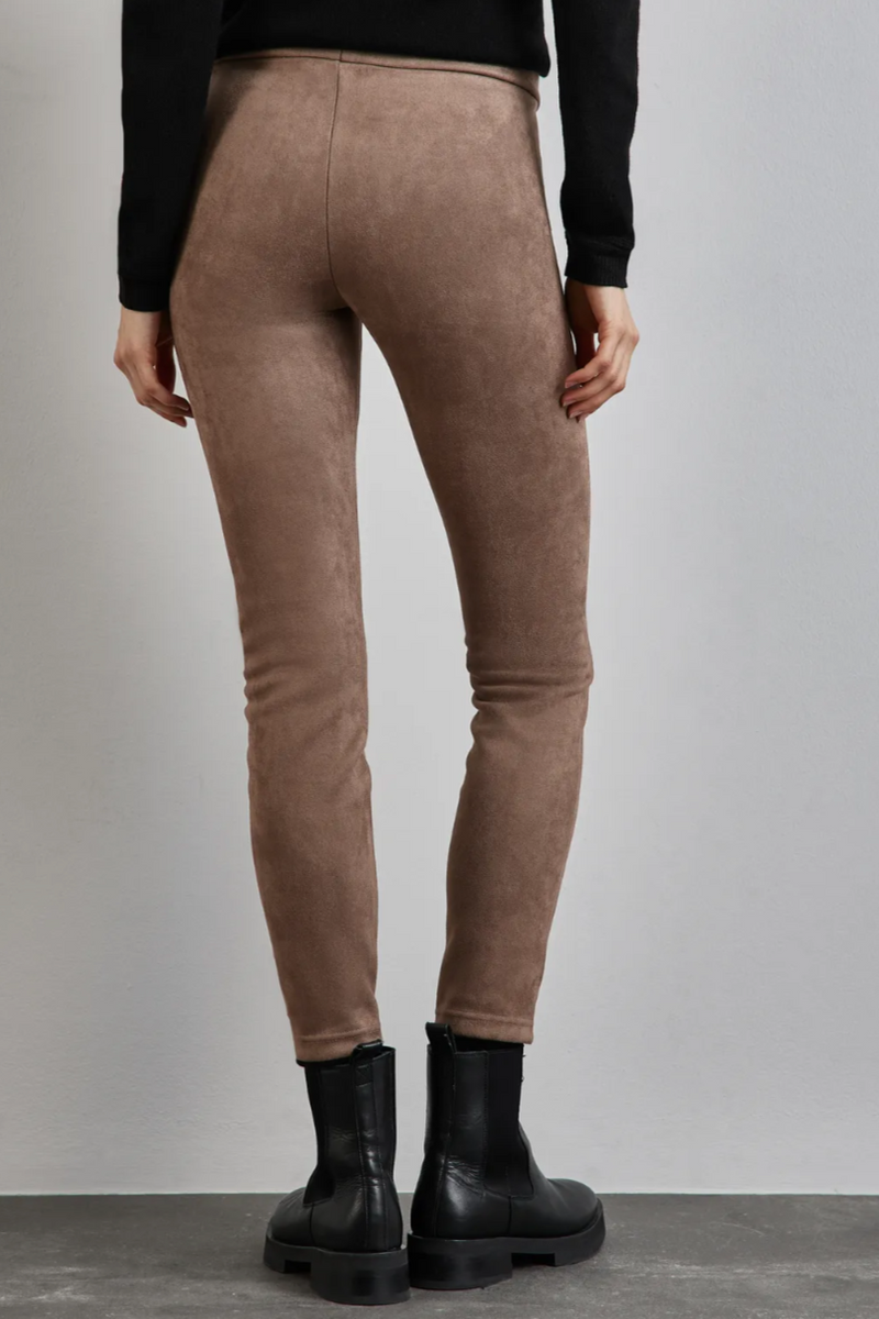 378310 Dark Mocha Beige Velour Leggings Street One