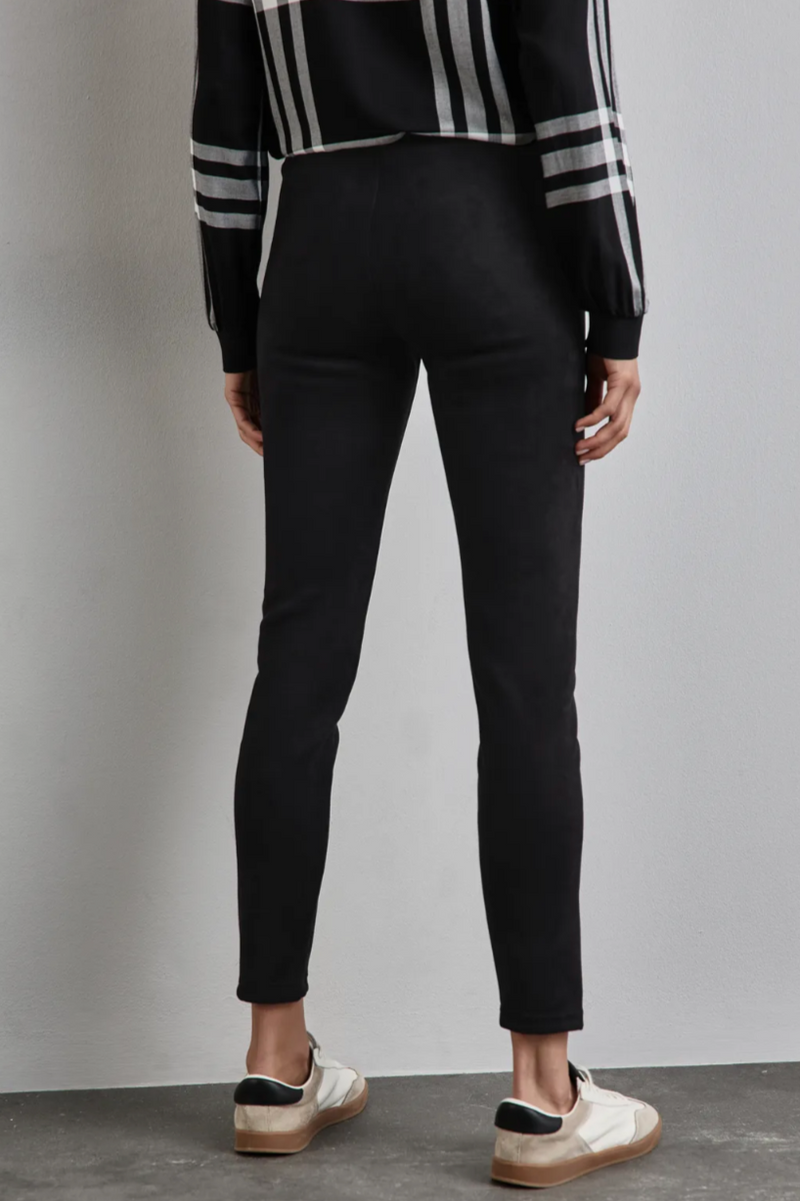 378310 Black Velour Leggings Street One