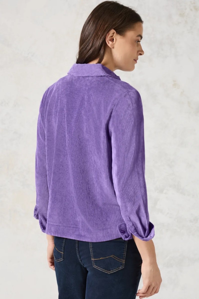 345137 Wild Lilac Corduroy Short Blouse CECIL