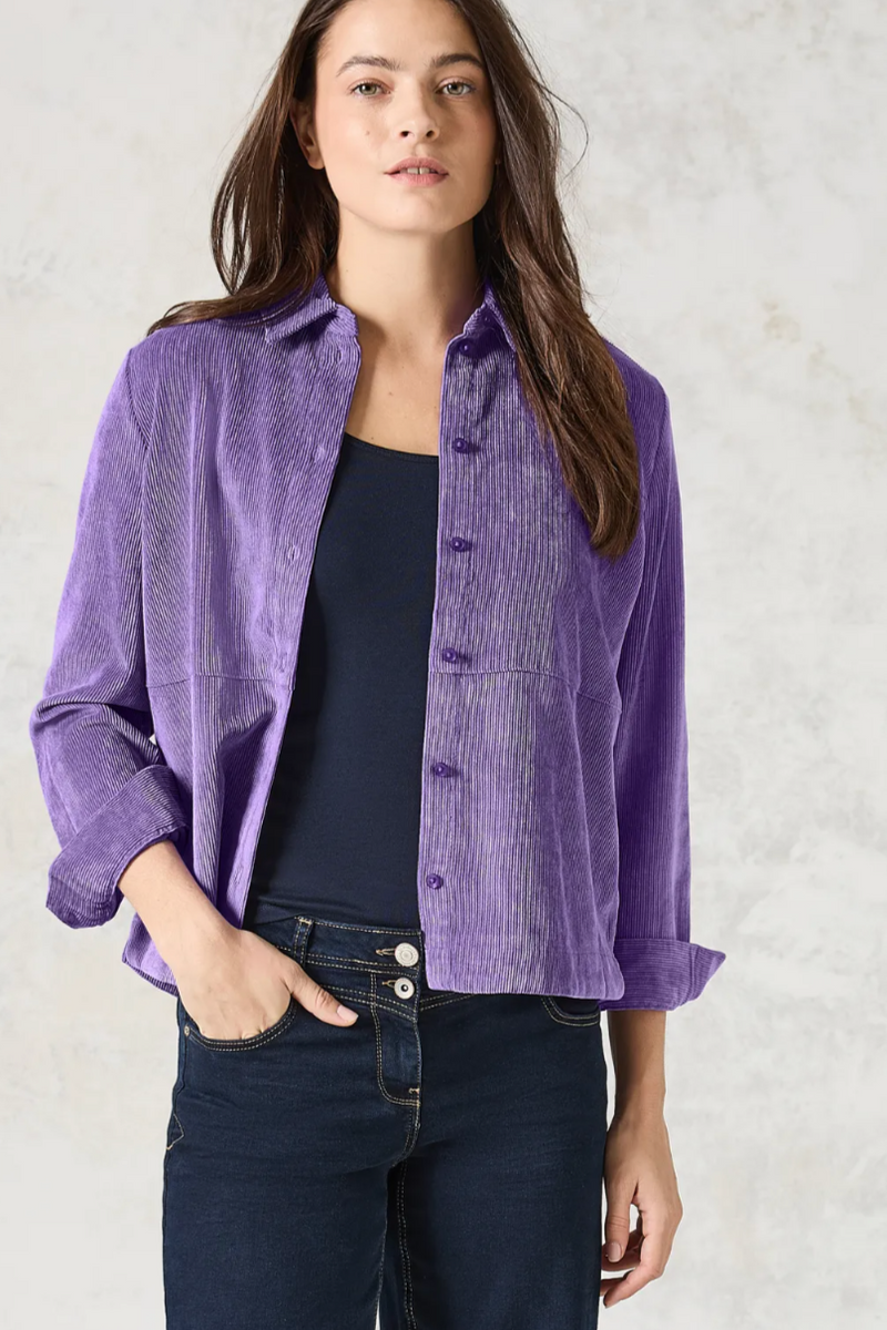 345137 Wild Lilac Corduroy Short Blouse CECIL