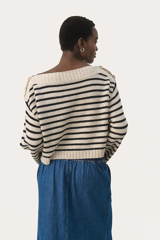 30308966 French Oak Stripe Linne Pullover