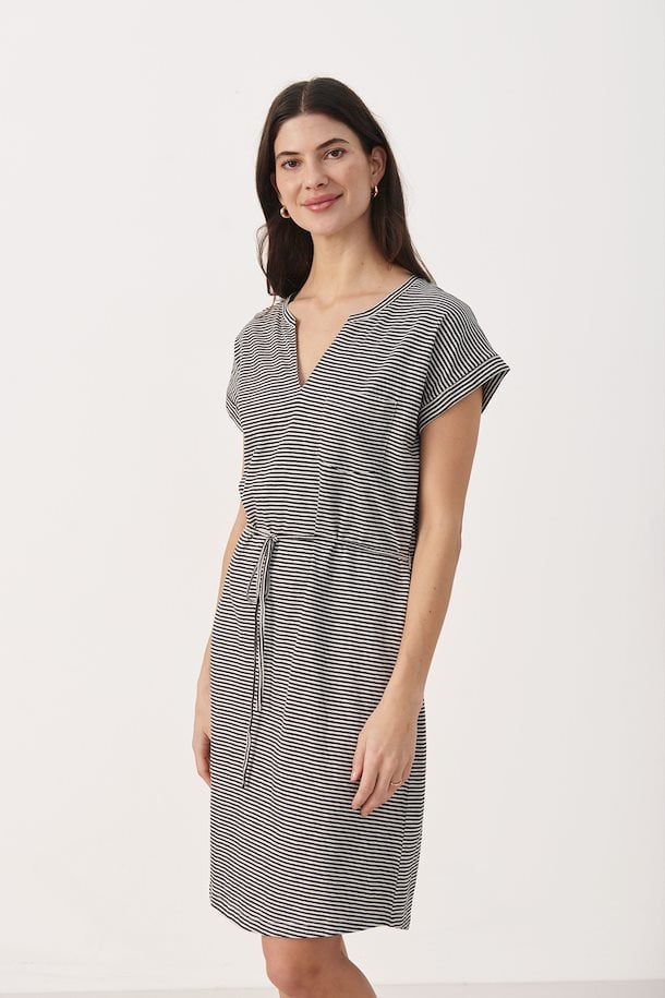 30306061 Black Stripe Part Two Llima T Shirt Dress